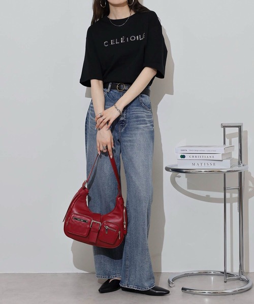 tシャツ hunch ビーズ刺繍ロゴTシャツ レディース hunch tシャツ ビーズ刺繍ロゴTシャツ レディース : ZOZOTOWN