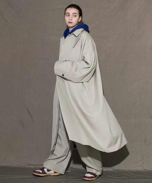 「my beautiful landlet」 ステンカラーコート 0 グリーン メンズ_画像7