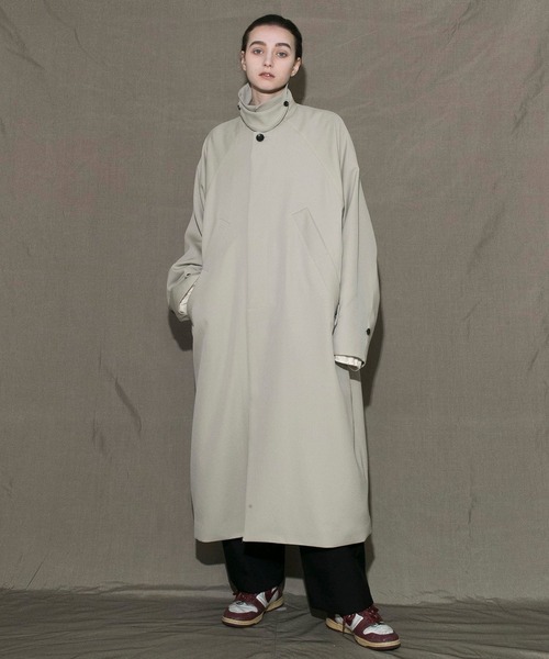 「my beautiful landlet」 ステンカラーコート 0 グリーン メンズ_画像9