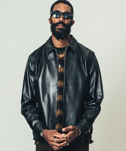 CRIMIE（クライミー） レザーブルゾン L ブラック メンズ : ZOZOTOWN