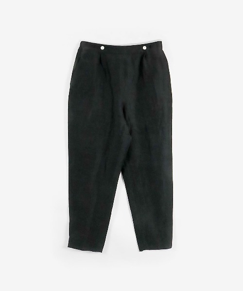 パンツ 麻混テーパードパンツ レディース