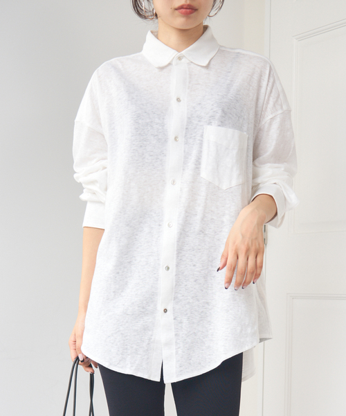 ブラウス シャツ ONIT/オニット ROUGH COTTON OVER SH オーバーサイズシャツ レディース