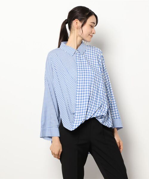 「ZUCCa」 ドルマンスリーブブラウス M size ブルー レディース