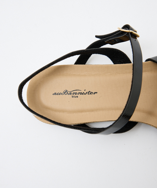 Au BANNISTER サンダル BLUE/クッションフラットサンダル