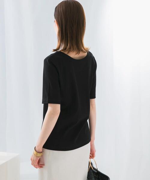 tシャツ 半袖 接触冷感強撚コットン2WAYカットソー レディース