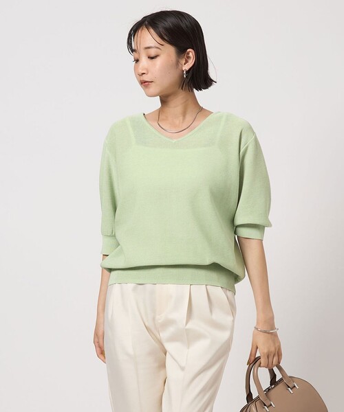 green label relaxing ニット セーター シャーリー Vネック
