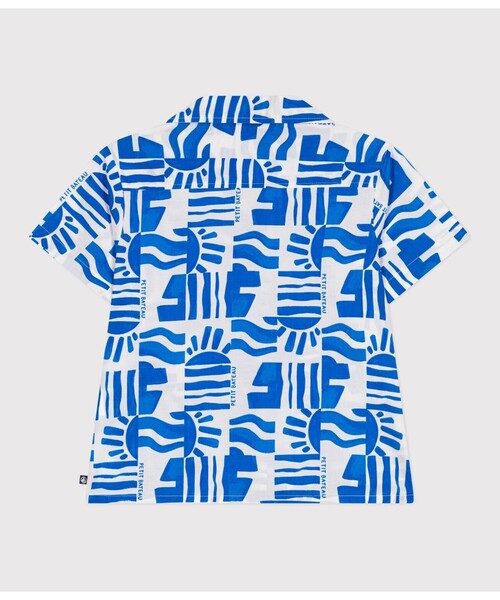 PETIT BATEAU（プチバトー） ブラウス シャツ 半袖プリントシャツ