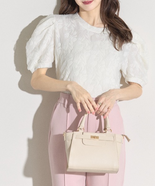 tシャツ 「ZOZO限定」フラワージャガードデザインスリーブトップス レディース tocco closet tシャツ 「ZOZO限定」フラワージャガードデザイン