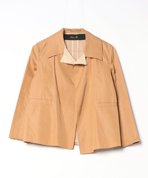 Drawer ドロワー ノーカラージャケット オレンジ 0197624O0146 DRAWER 「Drawer」 ジャケット - オレンジ レディース