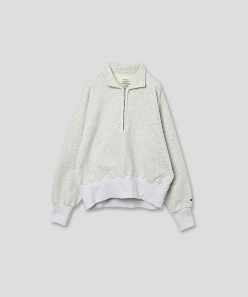 トレーナー スウェット 「KHA:KI / カーキ」HALF ZIP SWEAT SHIRTS レディース