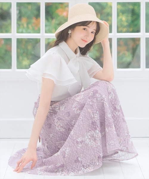 WILLSELECTION - willselection ティアードスリーブレースブラウス WILLSELECTION｜ラッフルスリーブレースドレス | Rakuten