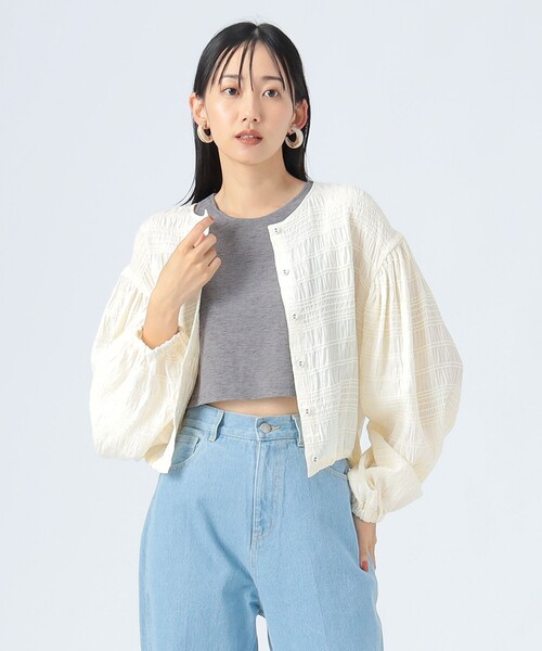 ブラウス シャツ モールボーダー 2WAY ブラウス レディース