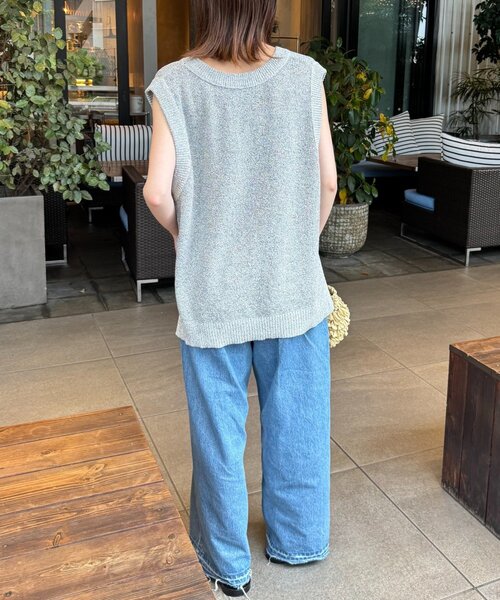 ニットベスト らぴすsama CIAOPANIC TYPY（チャオパニックティピー） ベスト ジレ メランジ編み