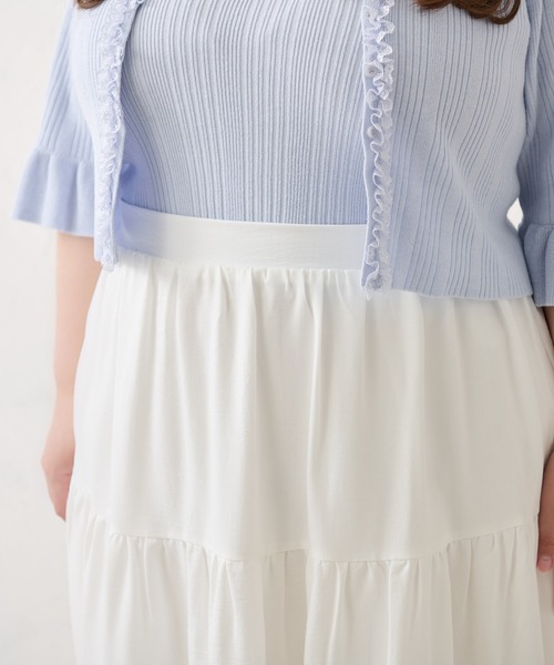 Louiosy ルオシー　レース刺繍スカート　大きいサイズ3L Louiosy スカート 「大きいサイズ」コットンレースデザイン