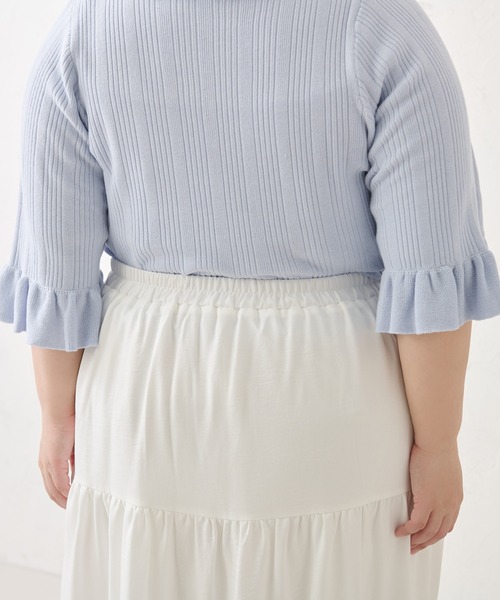 Louiosy ルオシー　レース刺繍スカート　大きいサイズ3L 大きいサイズ】レースアップマーメイドスカート（スカート