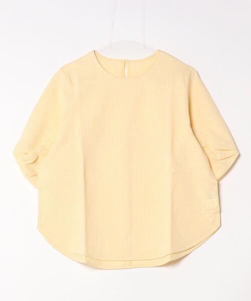 「green label relaxing」 7分袖ブラウス FREE イエロー レディース