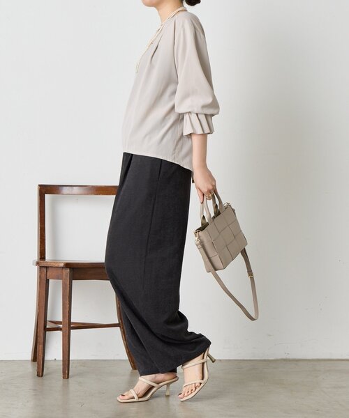 Jena espace merveilleux パンツ ピーチスキンカーブパンツ