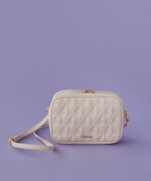 Maison de FLEUR キルティングショルダーバッグ Maison de FLEUR｜リボンキルティングキューブショルダーバッグ