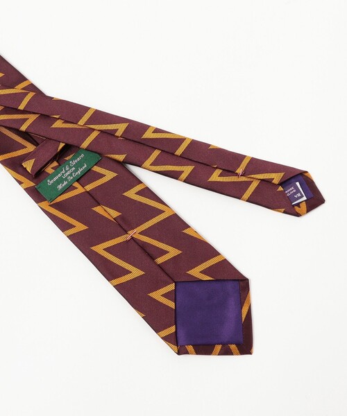 BEAMS F（ビームスF） ネクタイ Seaward ＆ Stearn / シルク ジグザグ