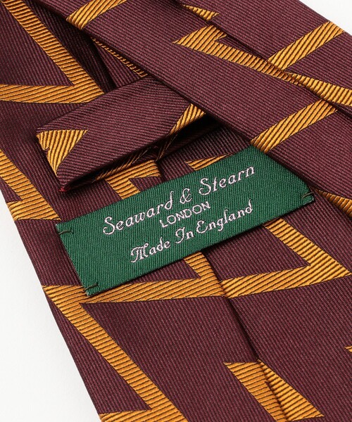 BEAMS F（ビームスF） ネクタイ Seaward ＆ Stearn / シルク ジグザグ