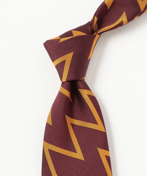 BEAMS F（ビームスF） ネクタイ Seaward ＆ Stearn / シルク ジグザグ