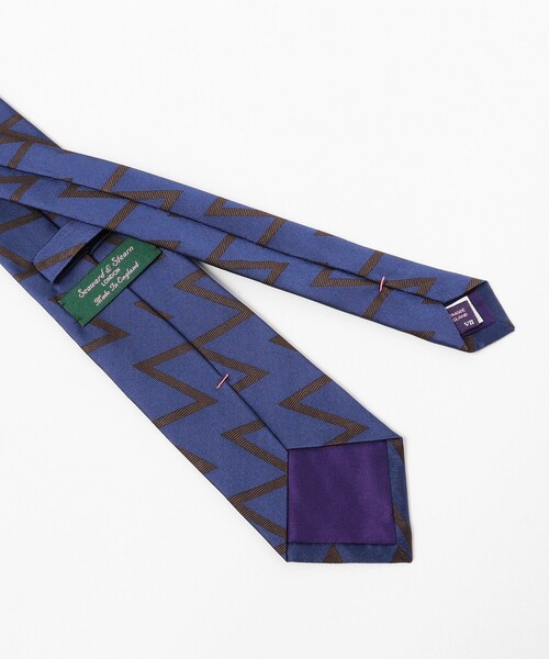 BEAMS F（ビームスF） ネクタイ Seaward ＆ Stearn / シルク ジグザグ