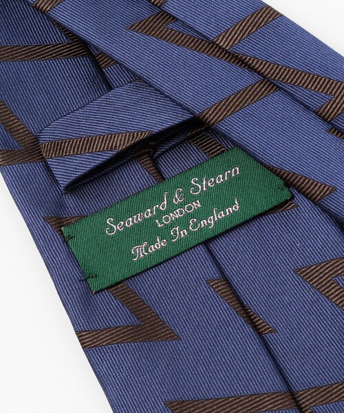 24SS Seaward & Stearn × BEAMS Fストライプネクタイ Seaward & Stearn / シルク ストライプ ネクタイ（ネクタイ）｜BEAMS F