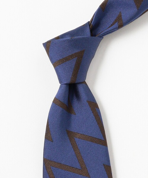 BEAMS F（ビームスF） ネクタイ Seaward ＆ Stearn / シルク ジグザグ