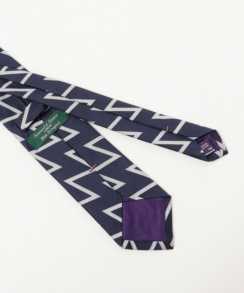 BEAMS F（ビームスF） ネクタイ Seaward ＆ Stearn / シルク ジグザグ