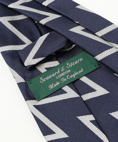 BEAMS F（ビームスF） ネクタイ Seaward ＆ Stearn / シルク ジグザグ