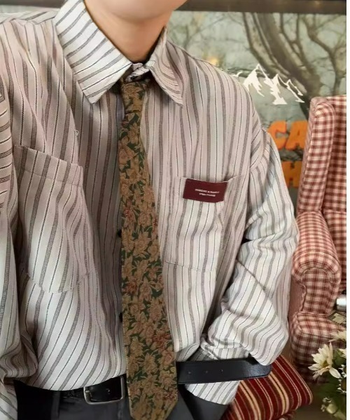 シャツ メンズヴィンテージ風ストライプシャツ メンズ : ZOZOTOWN