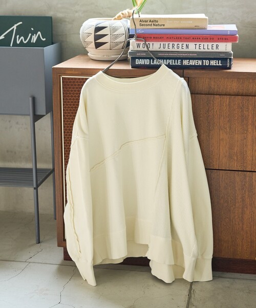 tシャツ 限定展開　リメイク風 ピグメント 裏毛 × ワッフル プルオーバー レディース | FREAK'S STORE | 03