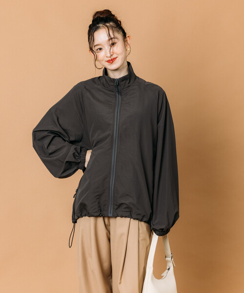 ナイロン スタンドカラー ジップブルゾン FREAK'S STORE（フリークスストア） ブルゾン アウター 限定展開