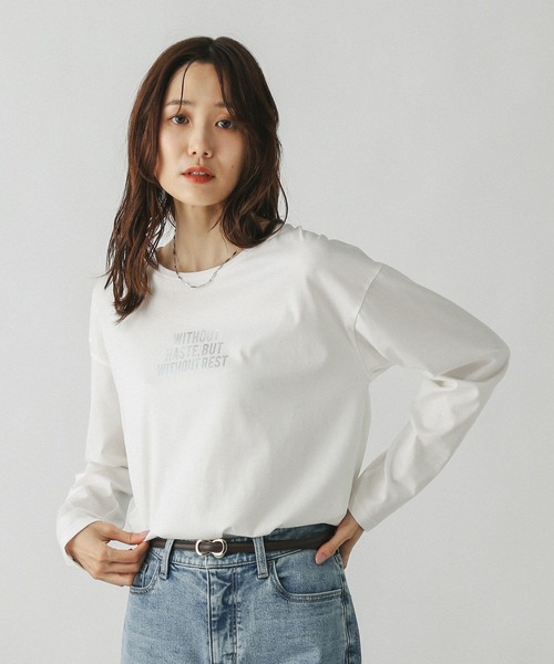 GLOBAL WORK（グローバルワーク） tシャツ リッチクリーンプリントロン