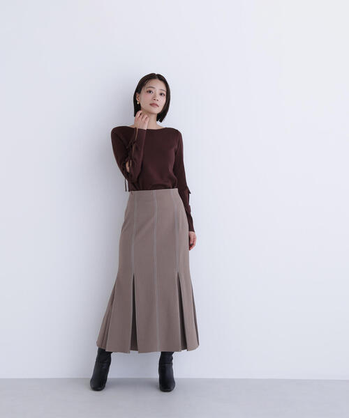 ナチュラルビューティーベーシック（NATURAL BEAUTY BASIC）/ステッチタックマーメイドスカート NATURAL BEAUTY BASIC（ナチュラルビューティーベーシック） スカート