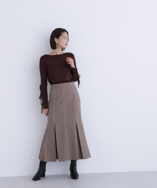 UN3D. ダイバー素材のハンドステッチマーメイドスカート UN3D. ダイバー素材のハンドステッチマーメイドスカート