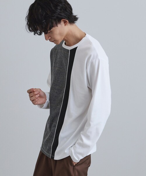 tk.TAKEO KIKUCHI（ティーケータケオキクチ） tシャツ 切替グレン