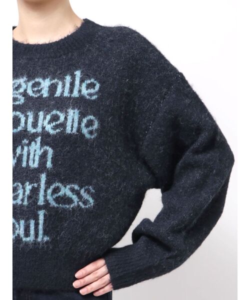 MURUA（ムルーア） ニット セーター フレーズカラーロゴニット