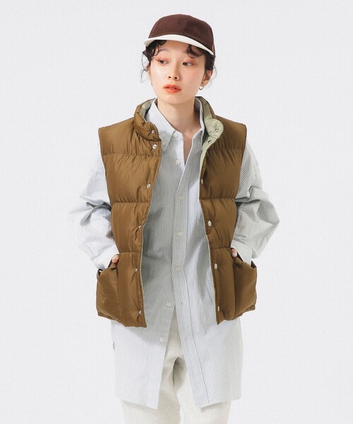 BEAMS BOY ダウンベスト ベスト リバーシブル ダウン レディース