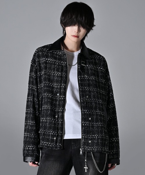 ADRER（アドラー） ブルゾン アウター Many buckle belt tweed blouson