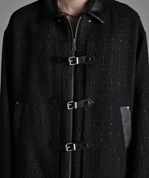 ADRER（アドラー） ブルゾン アウター Many buckle belt tweed blouson
