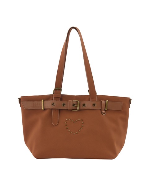 バッグ am トートバッグ heart × belt suede shoulder bag / ハートベルト