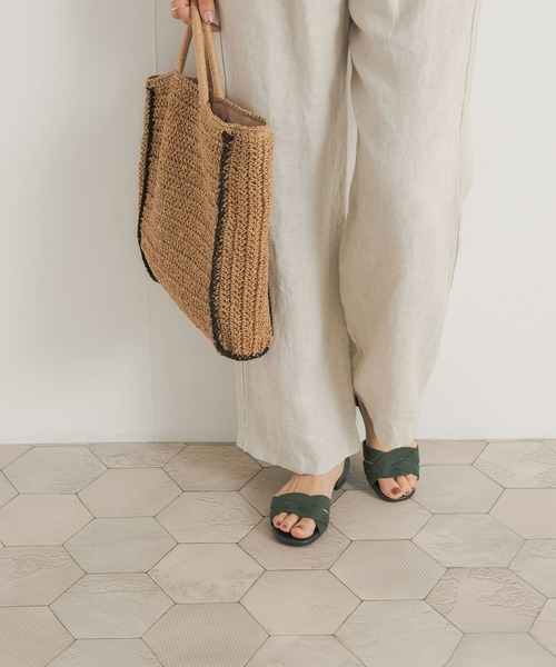 「URBAN RESEARCH DOORS」 フラットサンダル 38 グリーン レディース_画像7