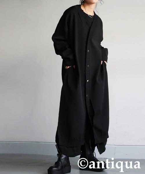 sold out! ニットロングカーディガン　ブラック sold out! ニットロングカーディガンブラック