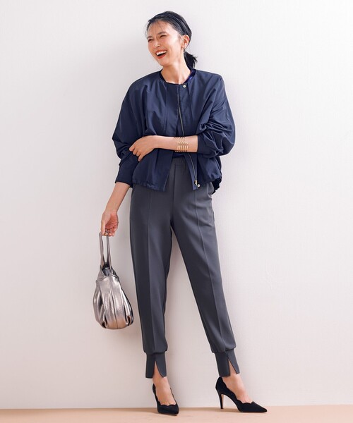 「UNFILO」 ジップアップブルゾン SMALL ベージュ レディース_画像3