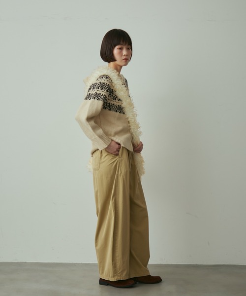 full/fill. ニット セーター nordic hood zip knit cardigan