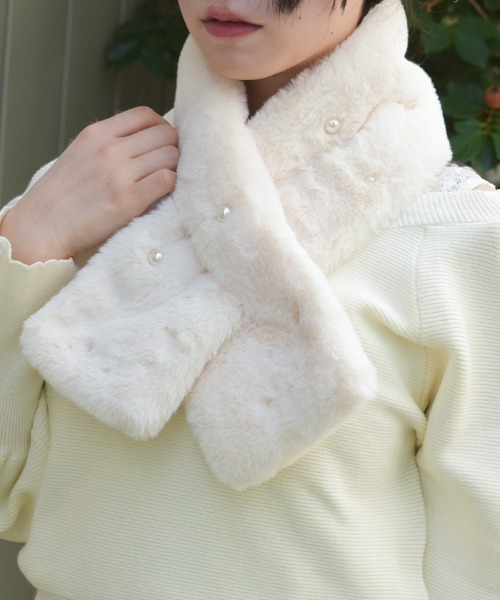 axes femme（アクシーズ ファム） マフラー ストール ランダムパール