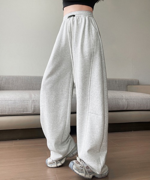 ReRe スウェットパンツ ジャージ ワイドシルエットスウェットパンツ