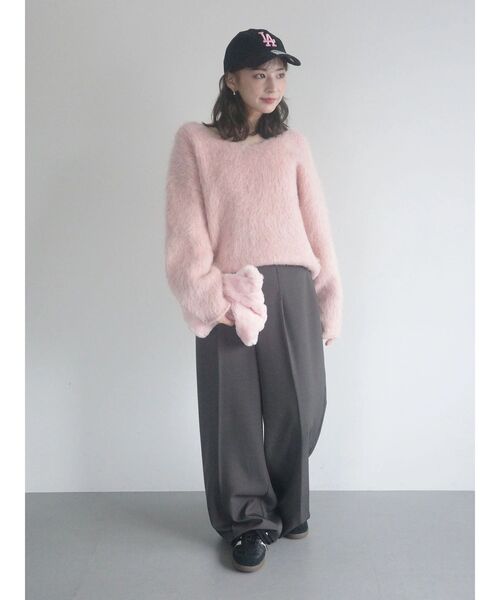 LAGUNAMOON（ラグナムーン） パンツ バイカラーベルトパンツ