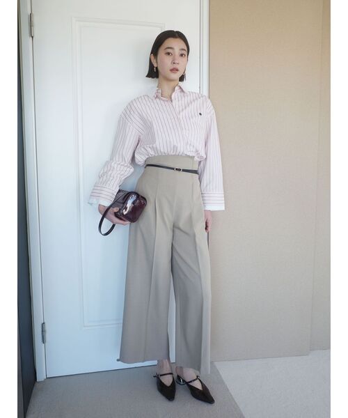 LAGUNAMOON（ラグナムーン） パンツ バイカラーベルトパンツ